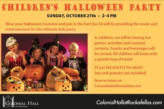 Come to Rockafellas in Salem for a kids' Halloween Costume Party! 