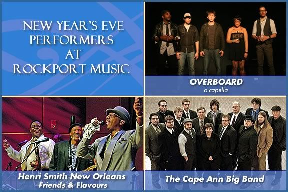 Rockport Music has a great lineup for music on New Year's Eve 2012!