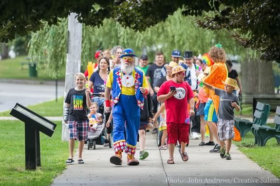 Clown Day at Salem Willows Park in Salem Massachusetts.