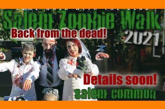 The Salem Zombie Walk is a fun time for all, and kinda scary! Salem Massachusetts Haunted Happenings