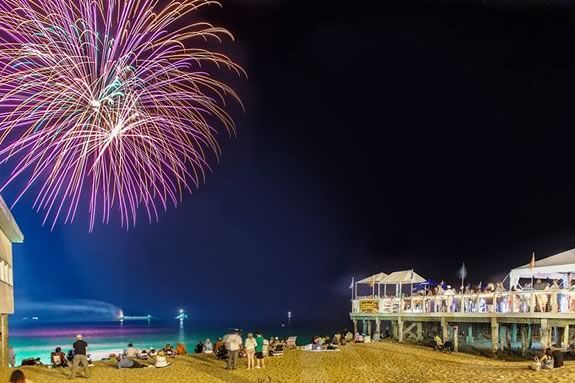 Fourth of July Fireworks at Salisbury Beach include a campfire and marshmallow roast on the beach. 