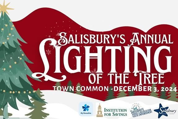 Come to Salisbury Massachusetts for the Annual Tree lighting an lots of community holiday fun! Come to Salisbury Massachusetts for the Annual Tree lighting an lots of community holiday fun!