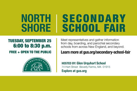 North Shore Secondary School Fair & Educational Expo at Glen Urquhart School in Beverly MA