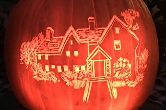 Pumpkin Walk at The House of the Seven Gables in Salem Massachusetts