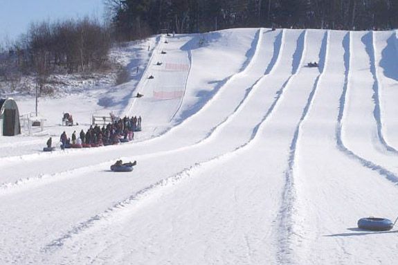 Snow Tubing at Amesbury Sports Park offers outdoor family fun