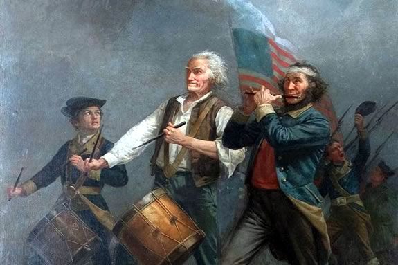 The famous painting 'The Spirit of '76' by Archibald Willard at Abbot Hall in Marblehead Massachusetts The famous painting 'The Spirit of '76' by Archibald Willard at Abbot Hall in Marblehead Massachusetts