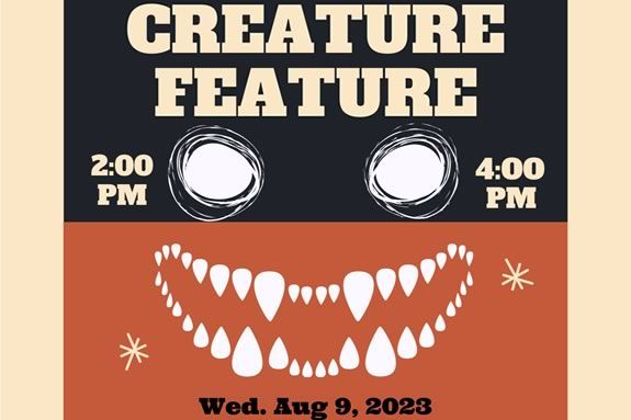 Teens are invited to a creature movie at the Salem Massachusetts Public Library Teens are invited to a creature movie at the Salem Massachusetts Public Library