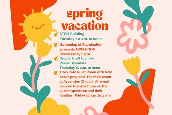 sapring Vacation Activities at Ipswich Public Library in Massachusetts
