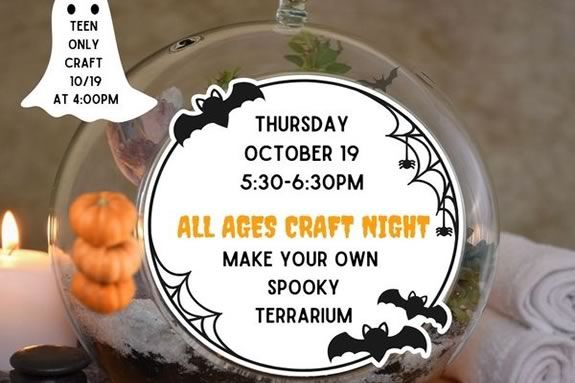Terror-ium Halloween craft at the Manchester Massachusetts Public Library Terror-ium Halloween craft at the Manchester Massachusetts Public Library