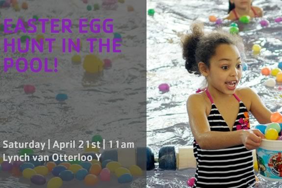 Van Otterloo YMCA in Marblehead hosts an Easter Egg hunt in their pool!