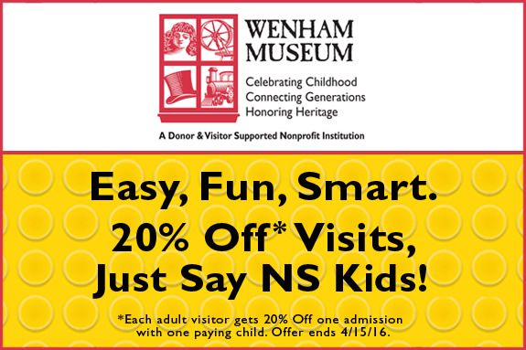 Discount at Wenham Museum 20% off