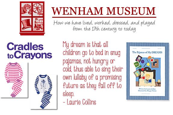 Wenham Museum “Pajamas of My Dreams” Pajama Storytime and Pajama Drive at Wenham Museum to benefit Cradles to Crayons with Laurie Collins and Margie Florini. Wenham Museum, “Pajamas of My Dreams” Pajama Storytime and Pajama Drive at Wenha