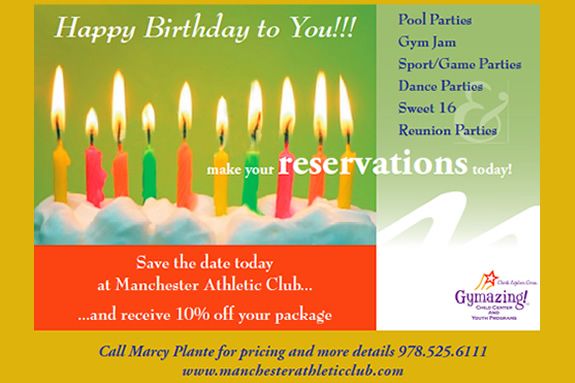 Manchester Athletic Club Birthday Parties are Fun and Easy
