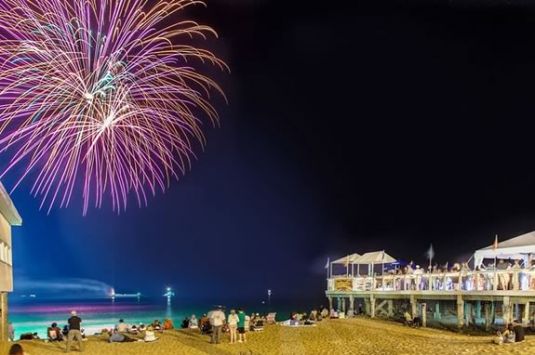 Fourth of July Fireworks at Salisbury Beach include a campfire and marshmallow roast on the beach. 